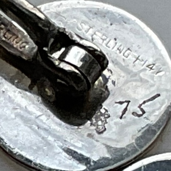 Vintage Art Deco Cufflinks 14k Yellow Gold & Sterling Silver Engravable - Picture 8 of 8